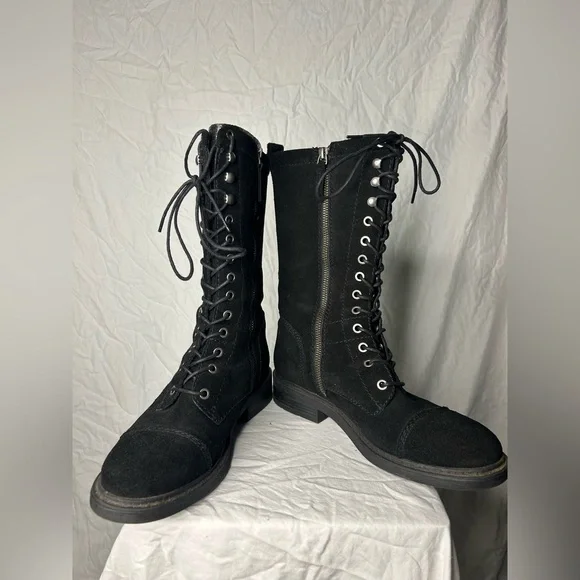 Nine West Black Lace-Up Boots - Picture 4 of 8
